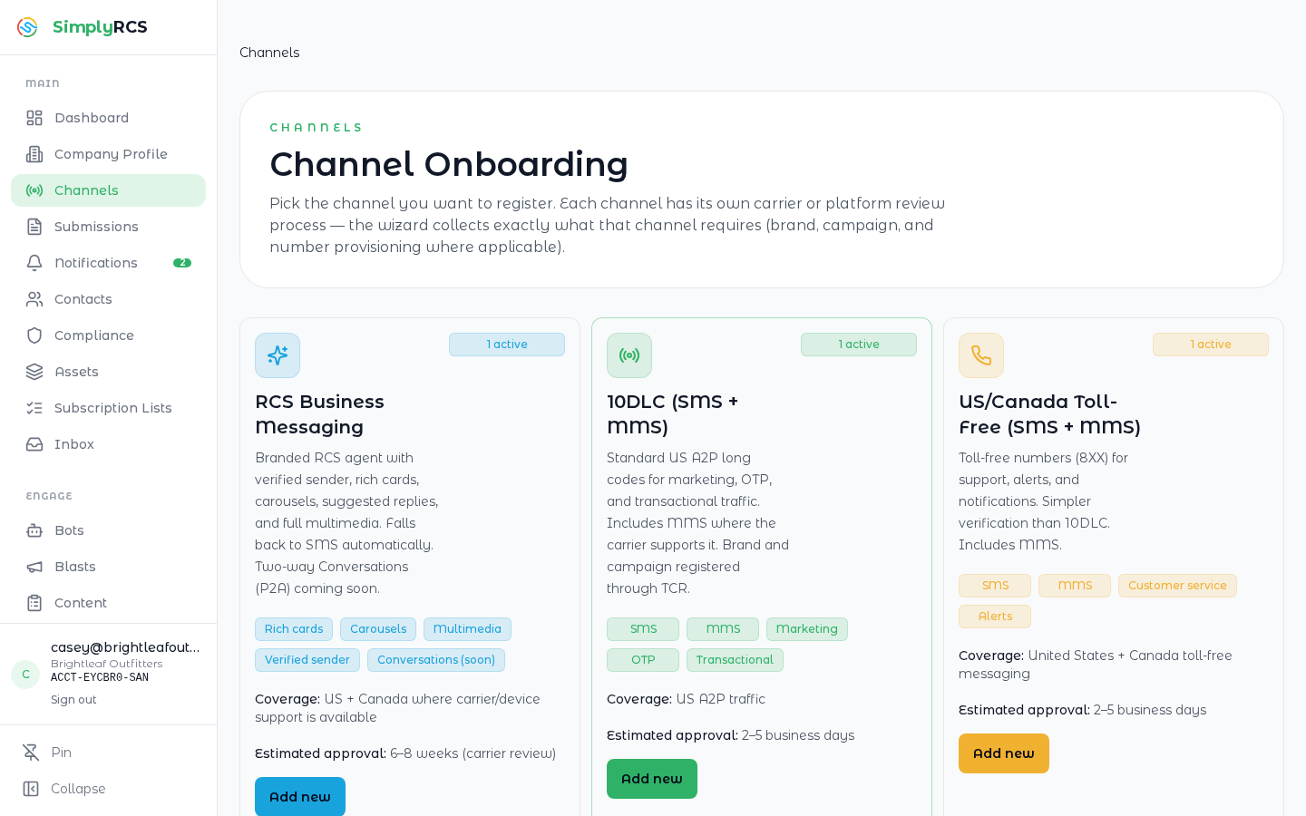 Channels