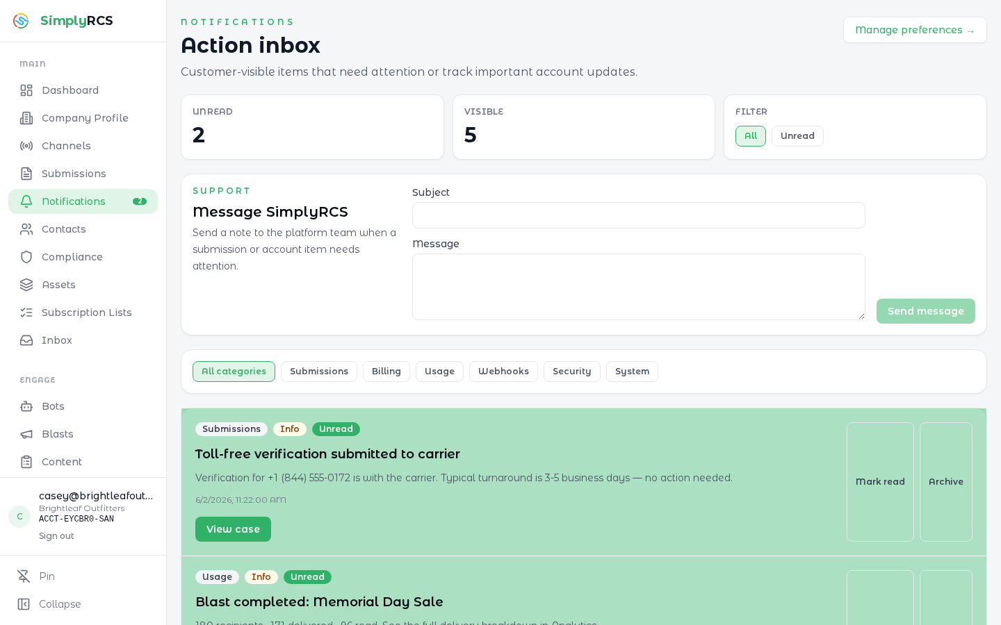 Notifications