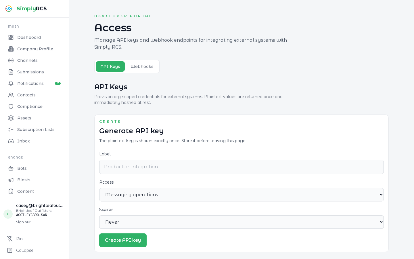 API Keys