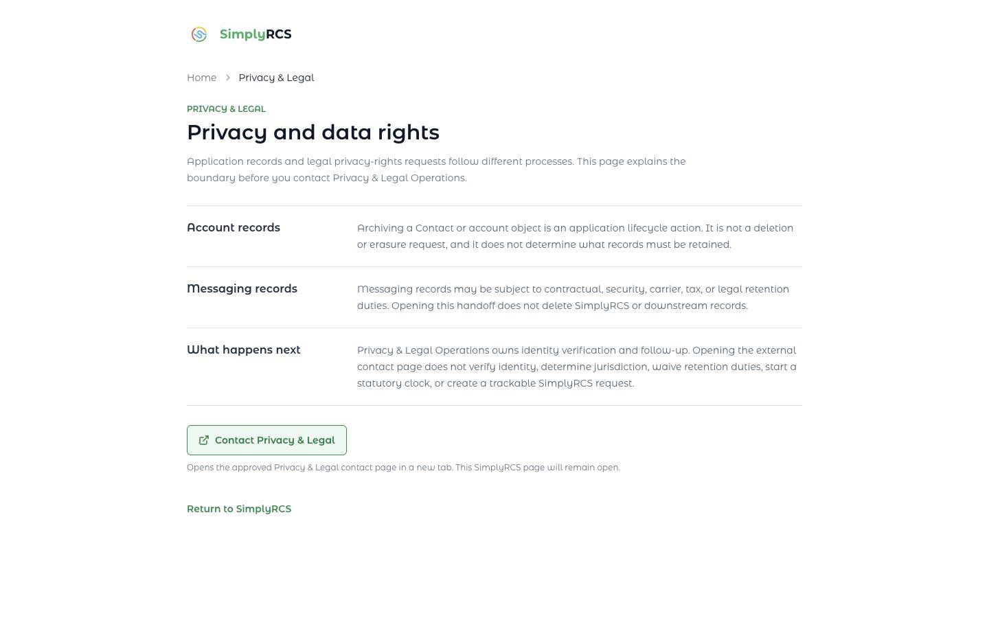 Privacy and data rights