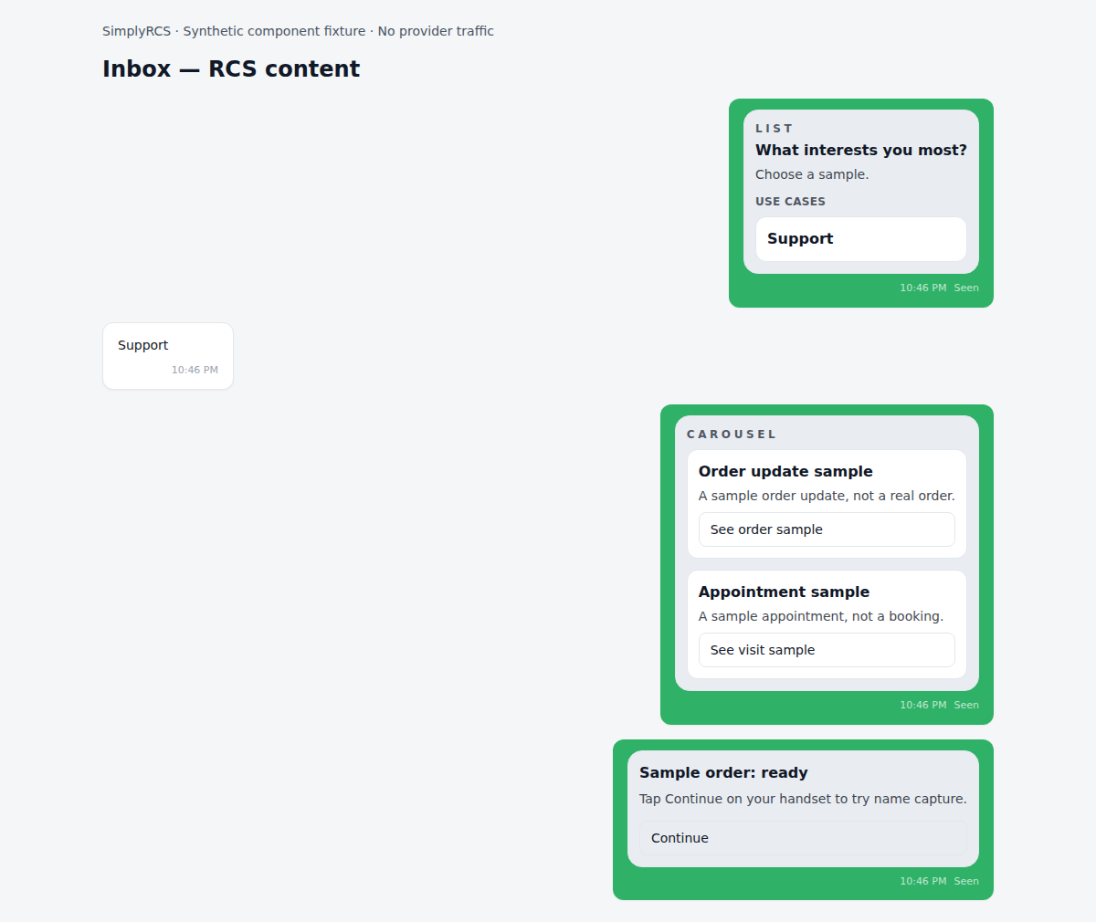 Inbox RCS content — synthetic component fixture, not a live conversation